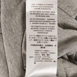 Alexander McQueen Grey Ribcage Wave Print Cotton T-Shirt M