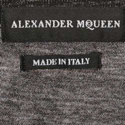 Pre Owned Alexander McQueen Black Skull Print Cotton Crew Neck T-Shirt M