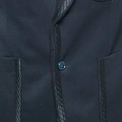 Pre Owned Alexander McQueen Navy Blue Wool Single Breasted Blazer M