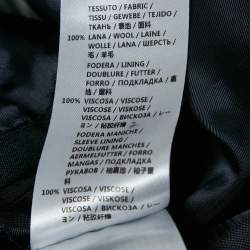 Pre Owned Alexander McQueen Navy Blue Raw Edge Detail Open Front Blazer M