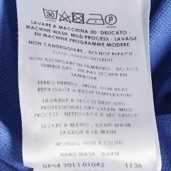 Alexander McQueen Blue Cotton Pique Polo T-Shirt M