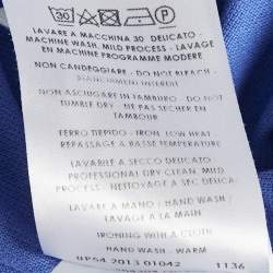 Alexander McQueen Blue Cotton Pique Polo T-Shirt M