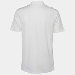 Pre Owned Alexander McQueen White Logo Harness Cotton Pique Polo T-Shirt XXL