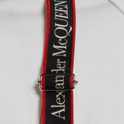 Pre Owned Alexander McQueen White Logo Harness Cotton Pique Polo T-Shirt XXL