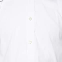 Pre Owned Alexander McQueen White Cotton Harness Shirt XS