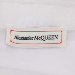 Pre Owned Alexander McQueen White Cotton Harness Shirt XS