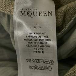 Alexander McQueen Grey Cotton Knit and Cotton Blend Hoodie and Pants Set L