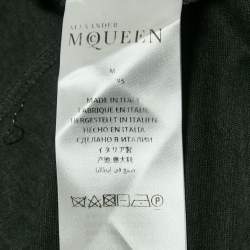 Alexander McQueen Grey Skull Applique Jersey T-Shirt M