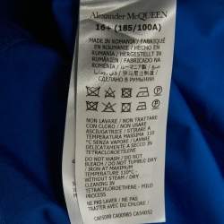 Alexander McQueen Blue Cotton Ribbed Cuff Shirt XL