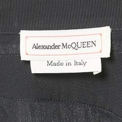 Alexander McQueen Black Cotton Harness Detail Shirt L