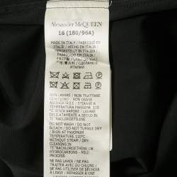 Alexander McQueen Black Cotton Harness Detail Shirt L