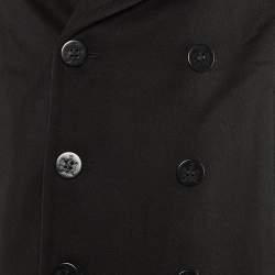 Alexander McQueen Black Wool Embellished Detil Double Breasted Blazer M