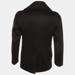 Alexander McQueen Black Wool Embellished Detil Double Breasted Blazer M
