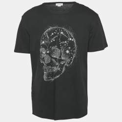 Alexander McQueen Black Skull Print Jersey T-Shirt S