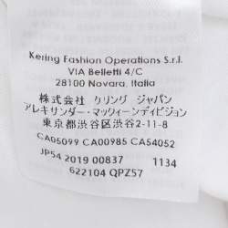 Alexander McQueen White Cotton Graffiti Logo T-Shirt M