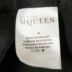 Alexander McQueen Grey Wool Button Front Jacket XXL