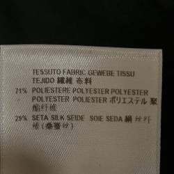 Pre Owned Alexander McQueen Black Patterned Satin Trousers L