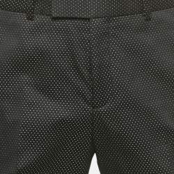 Pre Owned Alexander McQueen Black Patterned Satin Trousers L