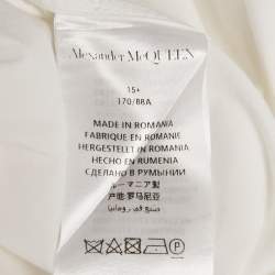Pre Owned Alexander McQueen White Cotton Harness Detail Shirt S 