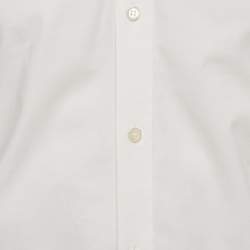 Pre Owned Alexander McQueen White Cotton Harness Detail Shirt S 