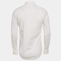 Pre Owned Alexander McQueen White Cotton Harness Detail Shirt S 