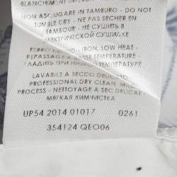 Pre Owned Alexander McQueen White/Blue Printed Cotton Shirt M