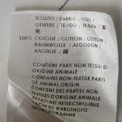 Pre Owned Alexander McQueen White/Blue Printed Cotton Shirt M