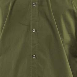 Pre Owned Alexander McQueen Green Cotton Button Front Shirt L