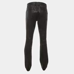 مملوكة مسبقًا Alexander McQueen Black Coated Denim Jeans L/Waist 35"