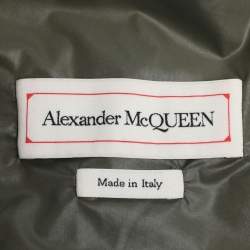 مملوكة مسبقًا Alexander McQueen Green Quilted Detachable Hoodie Puffer Jacket S