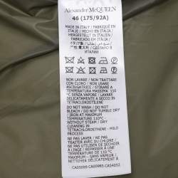 مملو كة مسبقًا Alexander McQueen Green Quilted Detachable Hoodie Puffer Jacket S