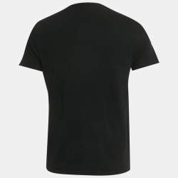 مملوكة مسبقًا تي شيرت ألكسندر ماكوين قطن أسود مزين بشعار جرافيتي مقاس صغير