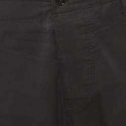 Pre Owned بنطلون ألكسندر ماكوين غبردين أسود كارغو مقاس كبير جداً