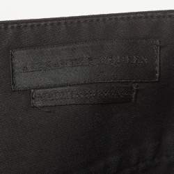 Pre Owned بنطلون ألكسندر ماكوين غبردين أسود كارغو مقاس كبير جداً