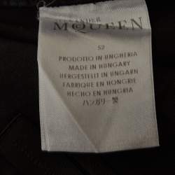 Pre Owned بنطلون ألكسندر ماكوين غبردين أسود كارغو  مقاس كبير جداً