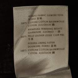 Pre Owned بنطلون ألكسندر ماكوين غبردين أسود كارغو مقاس كبير جداً