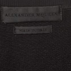 Pre Owned Alexander McQueen Black Embroidered Cotton Sweatshirt L