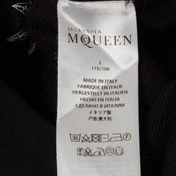 Pre Owned Alexander McQueen Black Embroidered Cotton Sweatshirt L