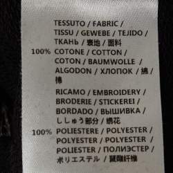 Pre Owned Alexander McQueen Black Embroidered Cotton Sweatshirt L