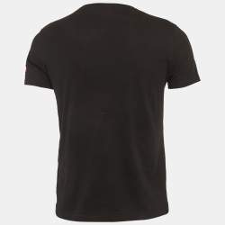 مملوكة مسبقًا تي شيرت ألكسندر ماكوين متعدد الشارات جيرسيه أسود مقاس صغير - إكس إس