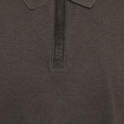 Pre Owned Alexander McQueen Grey Pique Polo T-Shirt XL