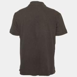 Pre Owned Alexander McQueen Grey Pique Polo T-Shirt XL