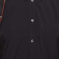 Pre Owned Alexander McQueen Black Cotton Harness Shirt XXXL