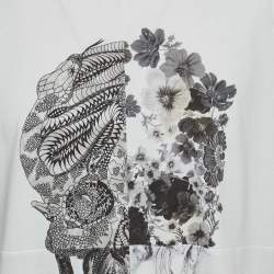 Pre Owned Alexander McQueen White Skull Print Jersey Short Sleeve T-Shirt XXL 