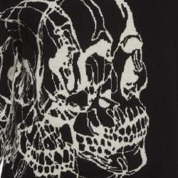 مملوكة مسبقًا Alexander McQueen Black Skull Intarsia Wool Crewneck Sweater L