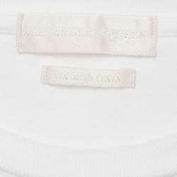 Pre Owned Alexander McQueen White Skull Print Jersey Short Sleeve Shirt L