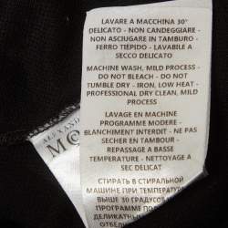 Pre Owned Alexander McQueen Black Embroidered Skull Patch Pique Cotton Polo T-Shirt XL
