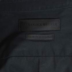 Pre Owned Alexander McQueen Midnight Blue Cotton Short Sleeve Shirt XL