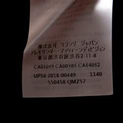 Pre Owned Alexander McQueen Black Printed Cotton Embroidered Logo Detailed T-Shirt M