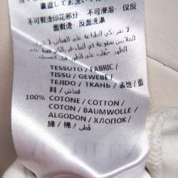 Pre Owned تي شيرت أليكساندر ماكوين تفاصيل جمجمة مطرز ممزق أبيض مطبوع مقاس كبير